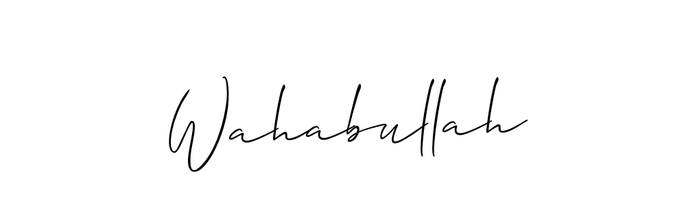 You should practise on your own different ways (Allison_Script) to write your name (Wahabullah) in signature. don't let someone else do it for you. Wahabullah signature style 2 images and pictures png