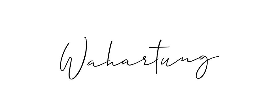 The best way (Allison_Script) to make a short signature is to pick only two or three words in your name. The name Wahartung include a total of six letters. For converting this name. Wahartung signature style 2 images and pictures png