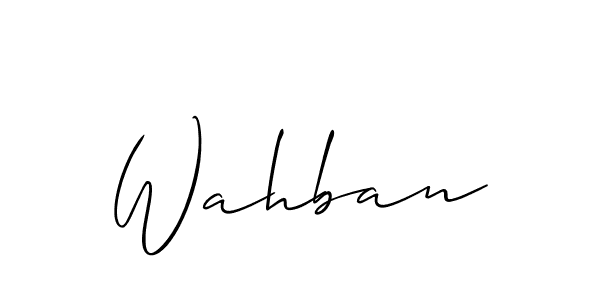 Allison_Script is a professional signature style that is perfect for those who want to add a touch of class to their signature. It is also a great choice for those who want to make their signature more unique. Get Wahban name to fancy signature for free. Wahban signature style 2 images and pictures png