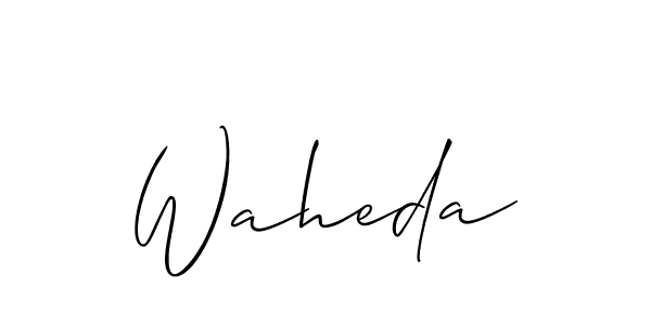 Make a short Waheda signature style. Manage your documents anywhere anytime using Allison_Script. Create and add eSignatures, submit forms, share and send files easily. Waheda signature style 2 images and pictures png