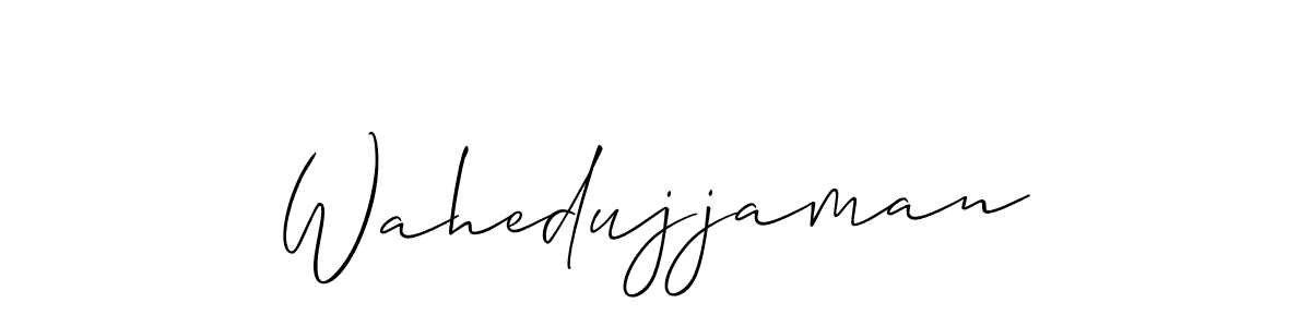 How to make Wahedujjaman signature? Allison_Script is a professional autograph style. Create handwritten signature for Wahedujjaman name. Wahedujjaman signature style 2 images and pictures png