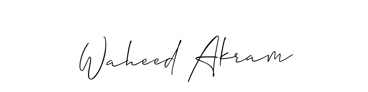 Design your own signature with our free online signature maker. With this signature software, you can create a handwritten (Allison_Script) signature for name Waheed Akram. Waheed Akram signature style 2 images and pictures png