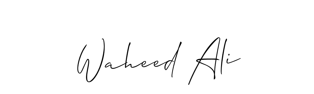 Create a beautiful signature design for name Waheed Ali. With this signature (Allison_Script) fonts, you can make a handwritten signature for free. Waheed Ali signature style 2 images and pictures png