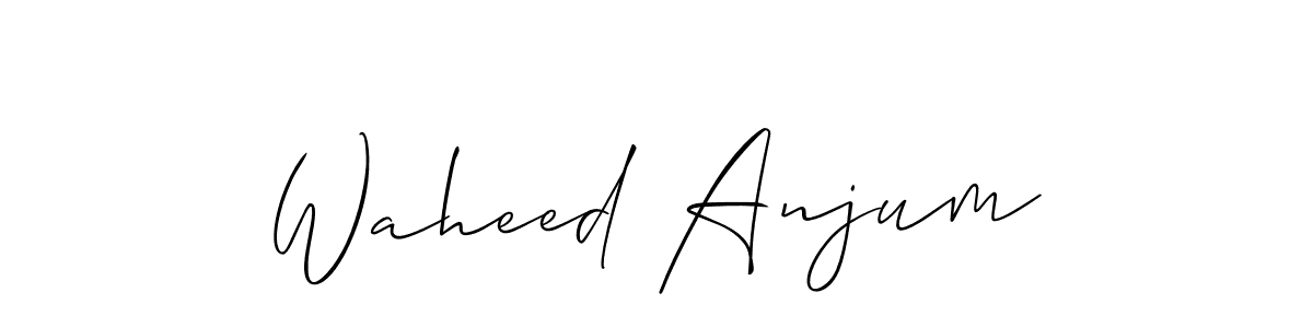 Also we have Waheed Anjum name is the best signature style. Create professional handwritten signature collection using Allison_Script autograph style. Waheed Anjum signature style 2 images and pictures png