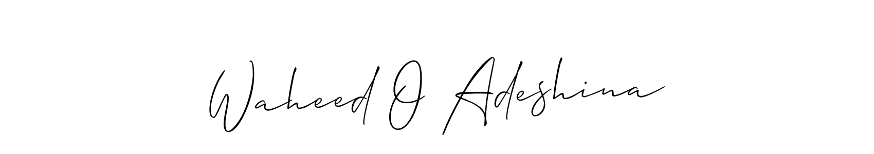 Also we have Waheed O Adeshina name is the best signature style. Create professional handwritten signature collection using Allison_Script autograph style. Waheed O Adeshina signature style 2 images and pictures png