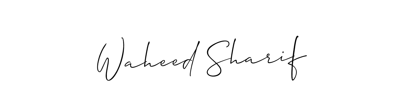 Design your own signature with our free online signature maker. With this signature software, you can create a handwritten (Allison_Script) signature for name Waheed Sharif. Waheed Sharif signature style 2 images and pictures png