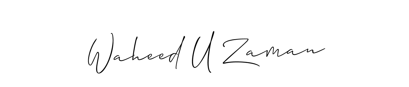 Once you've used our free online signature maker to create your best signature Allison_Script style, it's time to enjoy all of the benefits that Waheed U Zaman name signing documents. Waheed U Zaman signature style 2 images and pictures png