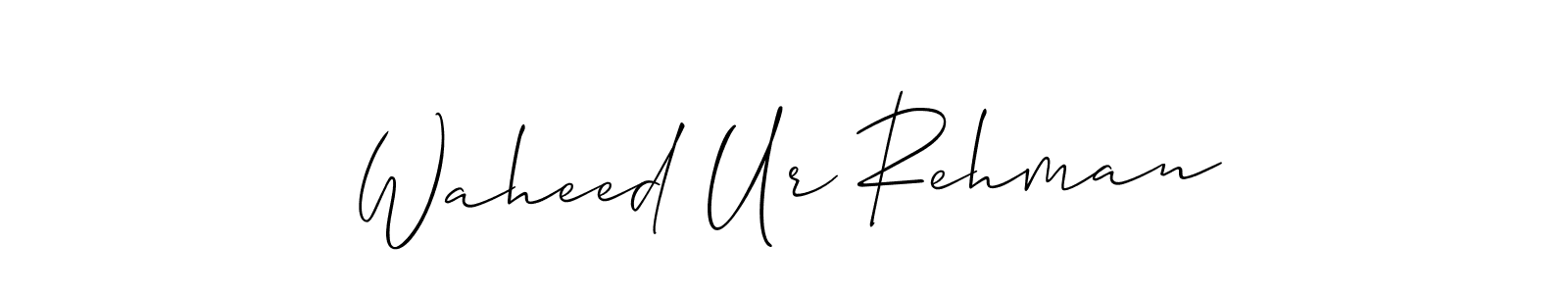 You should practise on your own different ways (Allison_Script) to write your name (Waheed Ur Rehman) in signature. don't let someone else do it for you. Waheed Ur Rehman signature style 2 images and pictures png