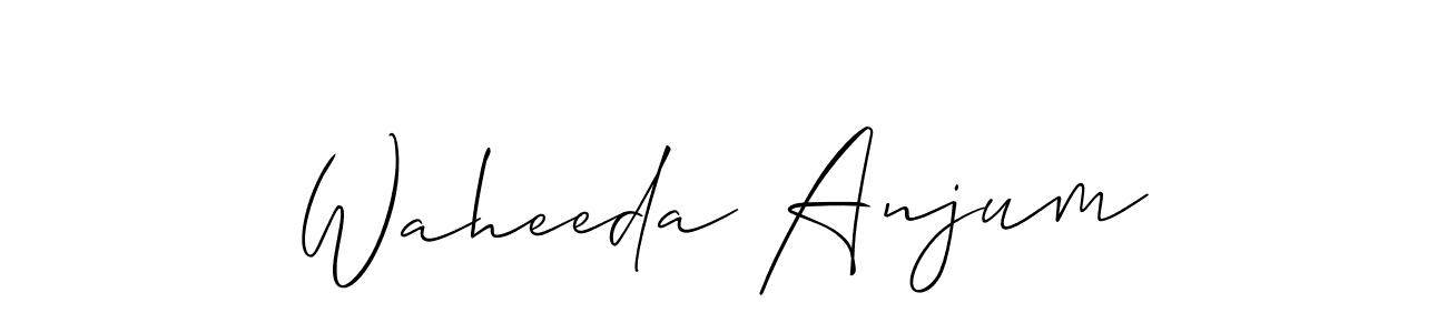 Make a short Waheeda Anjum signature style. Manage your documents anywhere anytime using Allison_Script. Create and add eSignatures, submit forms, share and send files easily. Waheeda Anjum signature style 2 images and pictures png