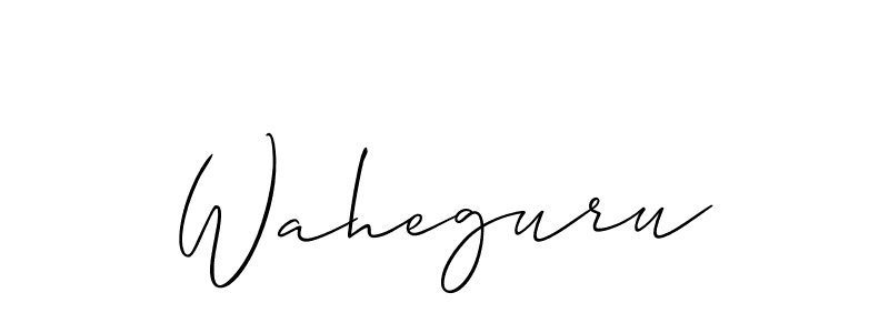 How to Draw Waheguru signature style? Allison_Script is a latest design signature styles for name Waheguru. Waheguru signature style 2 images and pictures png