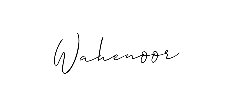 Best and Professional Signature Style for Wahenoor. Allison_Script Best Signature Style Collection. Wahenoor signature style 2 images and pictures png