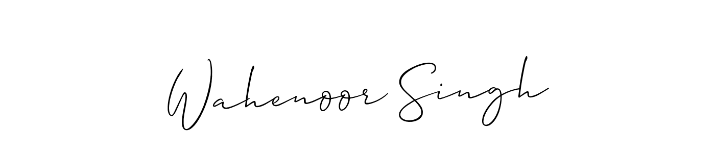 Wahenoor Singh stylish signature style. Best Handwritten Sign (Allison_Script) for my name. Handwritten Signature Collection Ideas for my name Wahenoor Singh. Wahenoor Singh signature style 2 images and pictures png