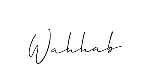 It looks lik you need a new signature style for name Wahhab. Design unique handwritten (Allison_Script) signature with our free signature maker in just a few clicks. Wahhab signature style 2 images and pictures png