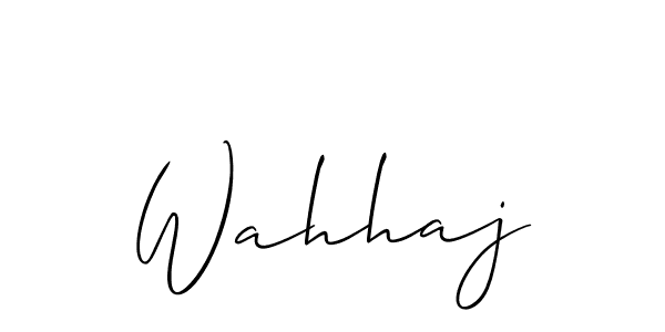 Make a beautiful signature design for name Wahhaj. Use this online signature maker to create a handwritten signature for free. Wahhaj signature style 2 images and pictures png