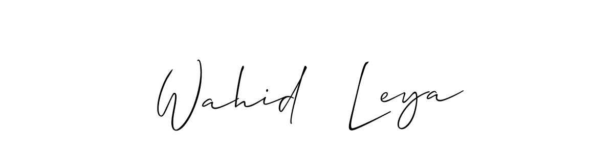 Here are the top 10 professional signature styles for the name Wahid   Leya. These are the best autograph styles you can use for your name. Wahid   Leya signature style 2 images and pictures png