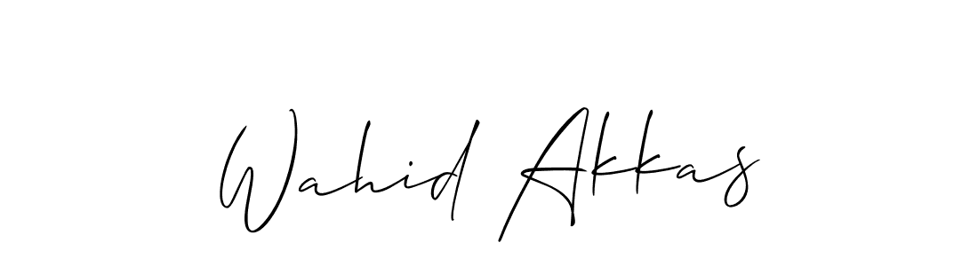 How to Draw Wahid Akkas signature style? Allison_Script is a latest design signature styles for name Wahid Akkas. Wahid Akkas signature style 2 images and pictures png