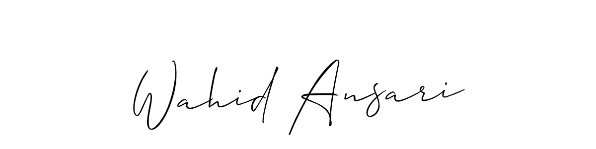Create a beautiful signature design for name Wahid Ansari. With this signature (Allison_Script) fonts, you can make a handwritten signature for free. Wahid Ansari signature style 2 images and pictures png