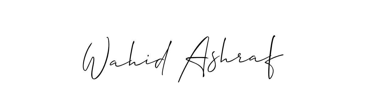 Make a short Wahid Ashraf signature style. Manage your documents anywhere anytime using Allison_Script. Create and add eSignatures, submit forms, share and send files easily. Wahid Ashraf signature style 2 images and pictures png