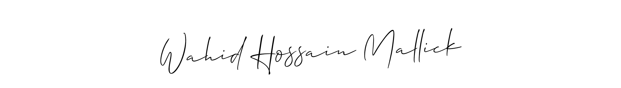 How to Draw Wahid Hossain Mallick signature style? Allison_Script is a latest design signature styles for name Wahid Hossain Mallick. Wahid Hossain Mallick signature style 2 images and pictures png