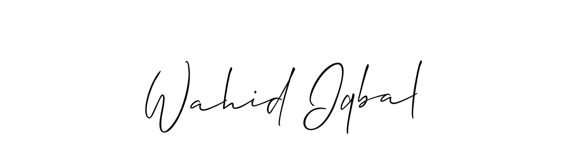 Design your own signature with our free online signature maker. With this signature software, you can create a handwritten (Allison_Script) signature for name Wahid Iqbal. Wahid Iqbal signature style 2 images and pictures png