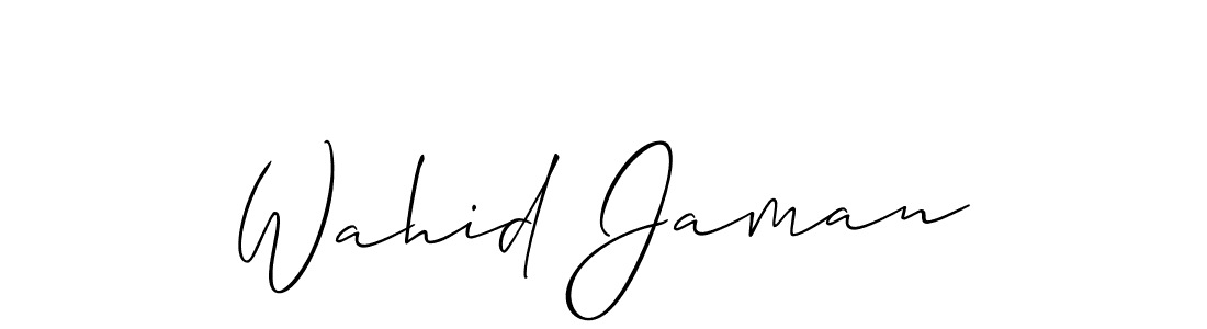 How to make Wahid Jaman signature? Allison_Script is a professional autograph style. Create handwritten signature for Wahid Jaman name. Wahid Jaman signature style 2 images and pictures png