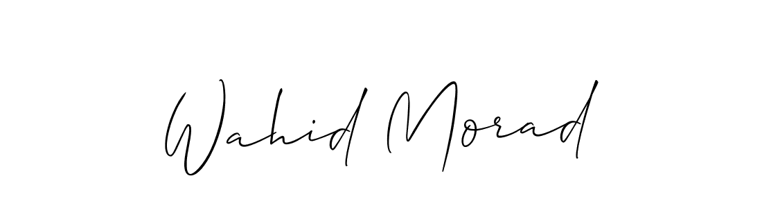 Wahid Morad stylish signature style. Best Handwritten Sign (Allison_Script) for my name. Handwritten Signature Collection Ideas for my name Wahid Morad. Wahid Morad signature style 2 images and pictures png