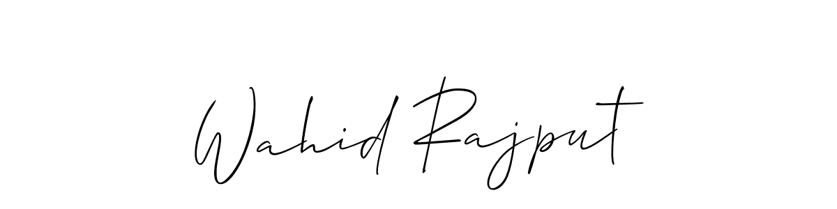 It looks lik you need a new signature style for name Wahid Rajput. Design unique handwritten (Allison_Script) signature with our free signature maker in just a few clicks. Wahid Rajput signature style 2 images and pictures png