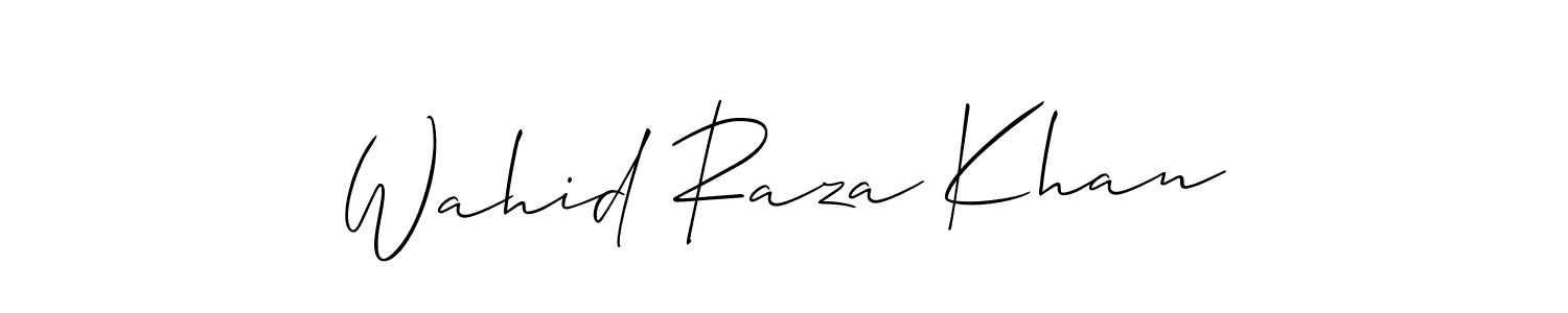 Wahid Raza Khan stylish signature style. Best Handwritten Sign (Allison_Script) for my name. Handwritten Signature Collection Ideas for my name Wahid Raza Khan. Wahid Raza Khan signature style 2 images and pictures png