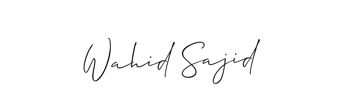 Make a short Wahid Sajid signature style. Manage your documents anywhere anytime using Allison_Script. Create and add eSignatures, submit forms, share and send files easily. Wahid Sajid signature style 2 images and pictures png