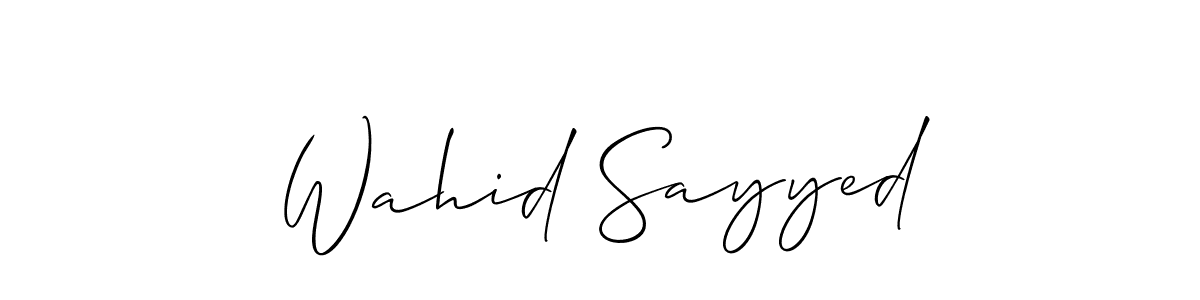 You should practise on your own different ways (Allison_Script) to write your name (Wahid Sayyed) in signature. don't let someone else do it for you. Wahid Sayyed signature style 2 images and pictures png