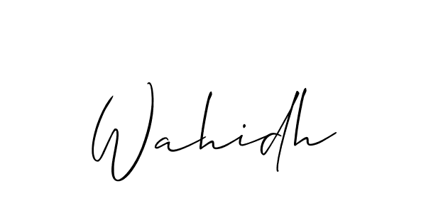 if you are searching for the best signature style for your name Wahidh. so please give up your signature search. here we have designed multiple signature styles  using Allison_Script. Wahidh signature style 2 images and pictures png