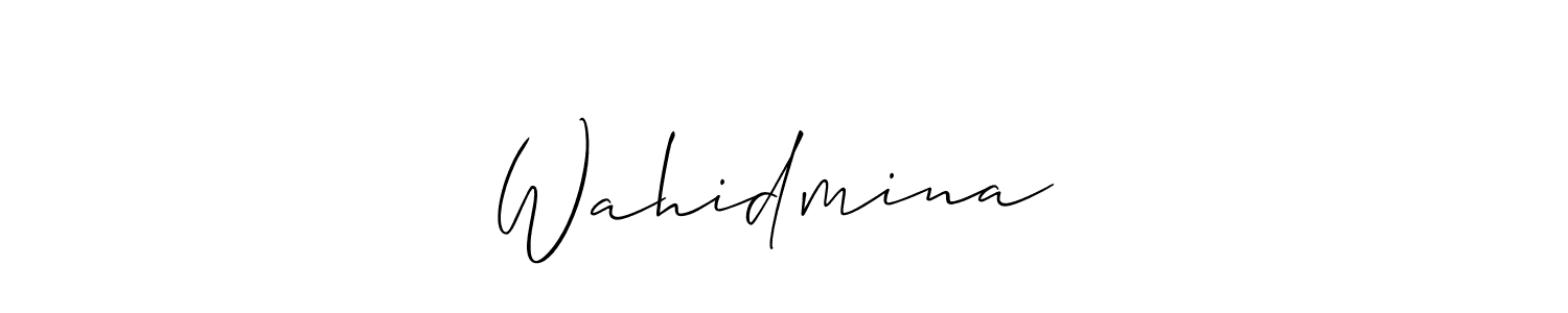 Make a short Wahidmina❤️ signature style. Manage your documents anywhere anytime using Allison_Script. Create and add eSignatures, submit forms, share and send files easily. Wahidmina❤️ signature style 2 images and pictures png