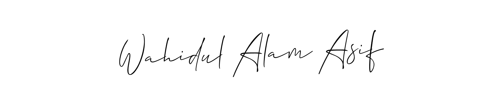 Use a signature maker to create a handwritten signature online. With this signature software, you can design (Allison_Script) your own signature for name Wahidul Alam Asif. Wahidul Alam Asif signature style 2 images and pictures png