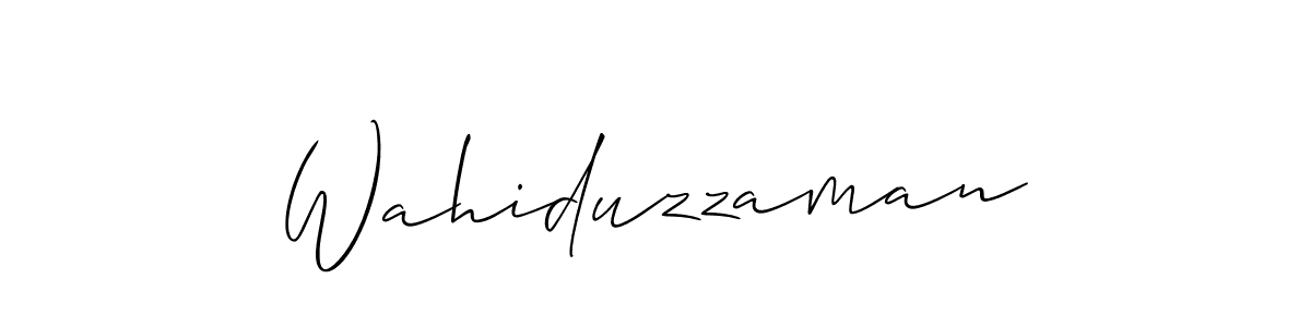 Create a beautiful signature design for name Wahiduzzaman. With this signature (Allison_Script) fonts, you can make a handwritten signature for free. Wahiduzzaman signature style 2 images and pictures png