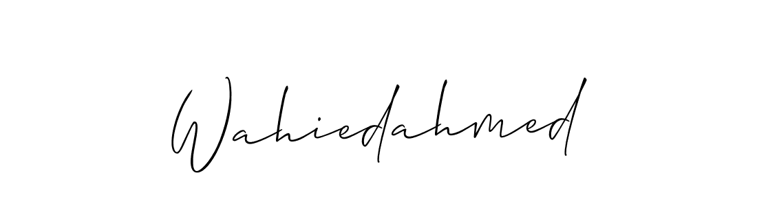 How to make Wahiedahmed signature? Allison_Script is a professional autograph style. Create handwritten signature for Wahiedahmed name. Wahiedahmed signature style 2 images and pictures png