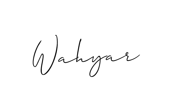 Also You can easily find your signature by using the search form. We will create Wahyar name handwritten signature images for you free of cost using Allison_Script sign style. Wahyar signature style 2 images and pictures png