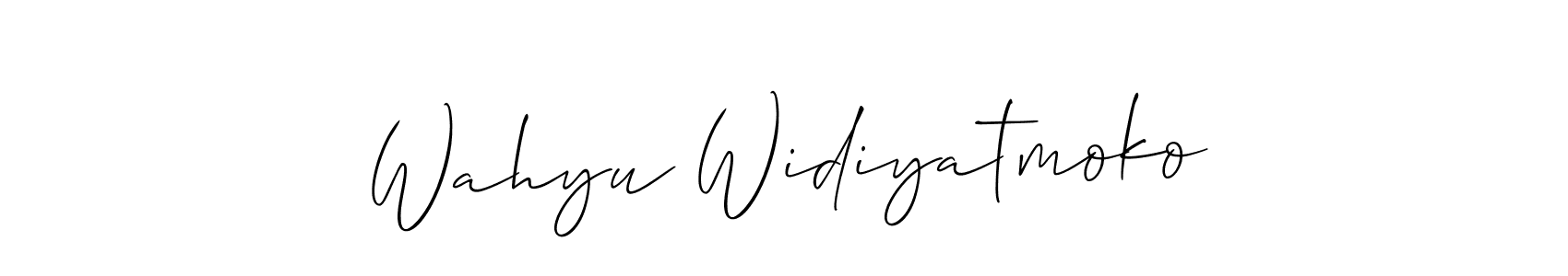 Design your own signature with our free online signature maker. With this signature software, you can create a handwritten (Allison_Script) signature for name Wahyu Widiyatmoko. Wahyu Widiyatmoko signature style 2 images and pictures png