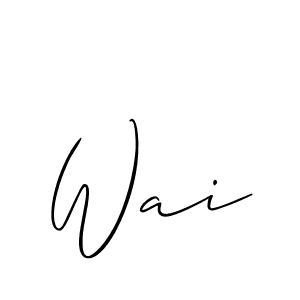 Make a beautiful signature design for name Wai. With this signature (Allison_Script) style, you can create a handwritten signature for free. Wai signature style 2 images and pictures png