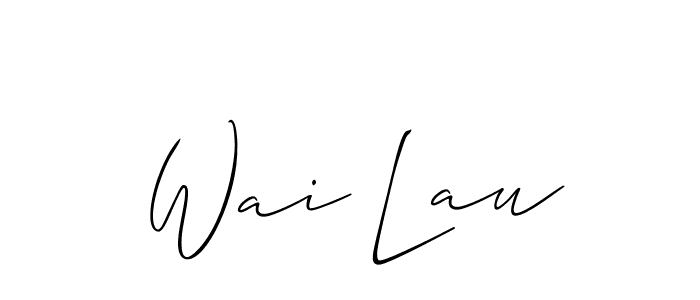 Wai Lau stylish signature style. Best Handwritten Sign (Allison_Script) for my name. Handwritten Signature Collection Ideas for my name Wai Lau. Wai Lau signature style 2 images and pictures png