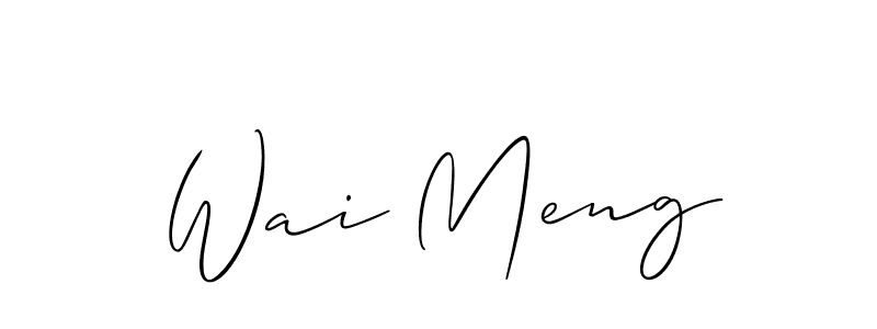 Create a beautiful signature design for name Wai Meng. With this signature (Allison_Script) fonts, you can make a handwritten signature for free. Wai Meng signature style 2 images and pictures png