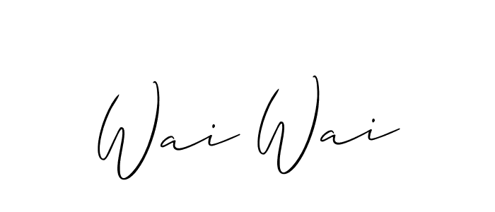 Wai Wai stylish signature style. Best Handwritten Sign (Allison_Script) for my name. Handwritten Signature Collection Ideas for my name Wai Wai. Wai Wai signature style 2 images and pictures png