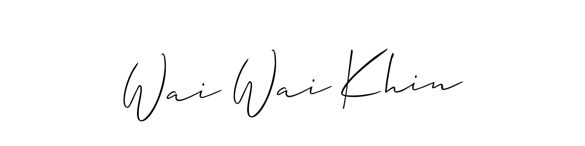 Best and Professional Signature Style for Wai Wai Khin. Allison_Script Best Signature Style Collection. Wai Wai Khin signature style 2 images and pictures png