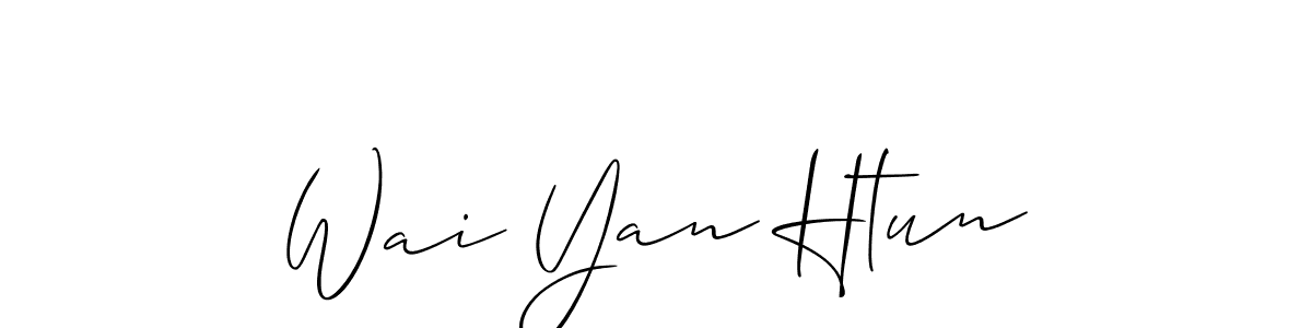 You should practise on your own different ways (Allison_Script) to write your name (Wai Yan Htun) in signature. don't let someone else do it for you. Wai Yan Htun signature style 2 images and pictures png