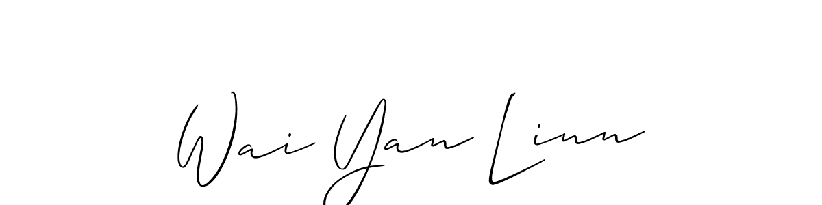 Best and Professional Signature Style for Wai Yan Linn. Allison_Script Best Signature Style Collection. Wai Yan Linn signature style 2 images and pictures png