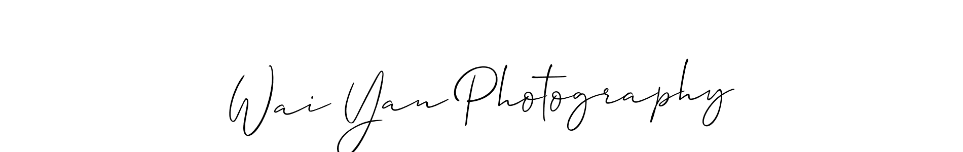 Make a beautiful signature design for name Wai Yan Photography. With this signature (Allison_Script) style, you can create a handwritten signature for free. Wai Yan Photography signature style 2 images and pictures png