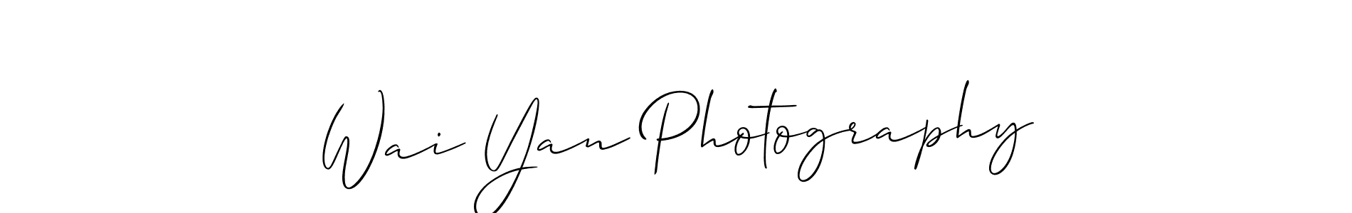 Make a beautiful signature design for name Wai Yan Photography. With this signature (Allison_Script) style, you can create a handwritten signature for free. Wai Yan Photography signature style 2 images and pictures png