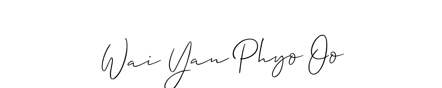 See photos of Wai Yan Phyo Oo official signature by Spectra . Check more albums & portfolios. Read reviews & check more about Allison_Script font. Wai Yan Phyo Oo signature style 2 images and pictures png
