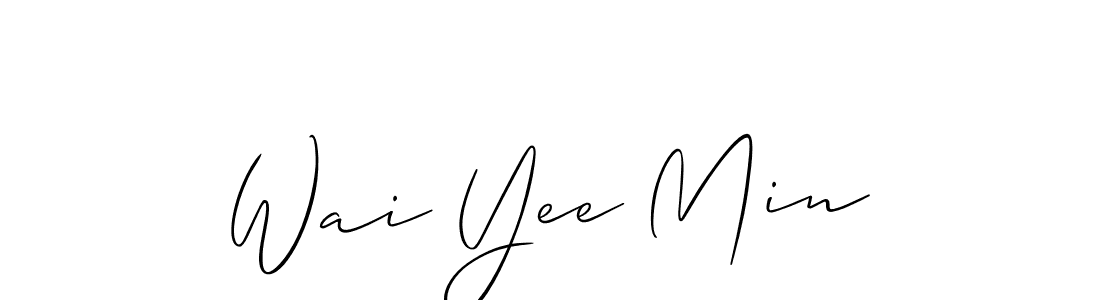 Check out images of Autograph of Wai Yee Min name. Actor Wai Yee Min Signature Style. Allison_Script is a professional sign style online. Wai Yee Min signature style 2 images and pictures png