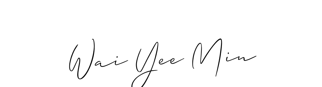 How to Draw Wai Yee Min signature style? Allison_Script is a latest design signature styles for name Wai Yee Min. Wai Yee Min signature style 2 images and pictures png