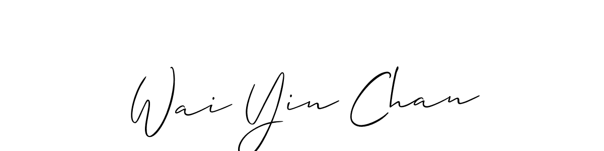 Use a signature maker to create a handwritten signature online. With this signature software, you can design (Allison_Script) your own signature for name Wai Yin Chan. Wai Yin Chan signature style 2 images and pictures png